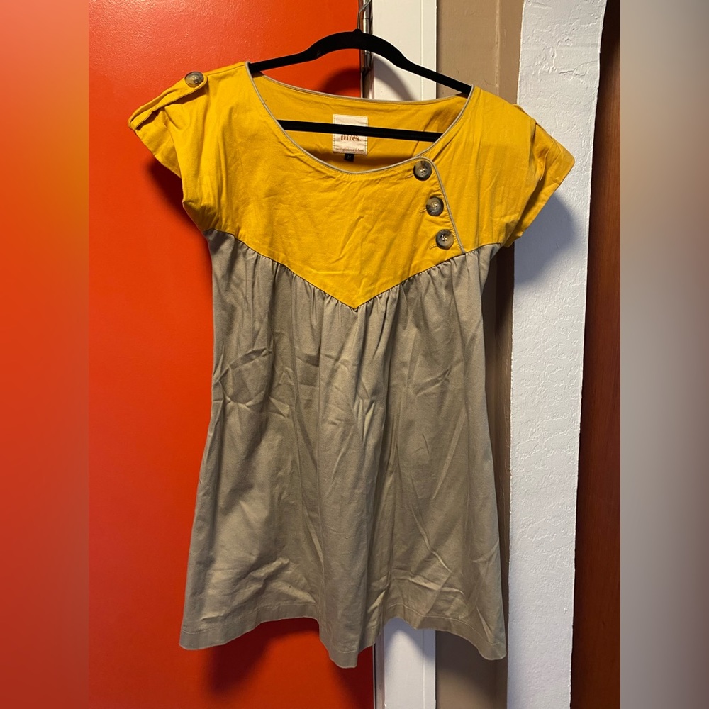 RARE ModCloth Anthropologie Yellow Babydoll Dress
